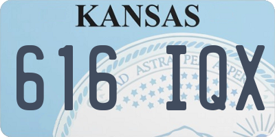 KS license plate 616IQX