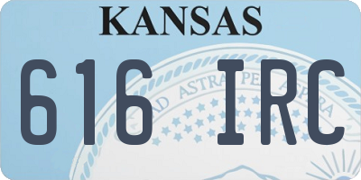 KS license plate 616IRC