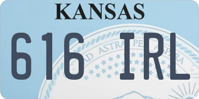KS license plate 616IRL
