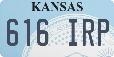 KS license plate 616IRP