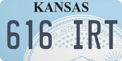 KS license plate 616IRT