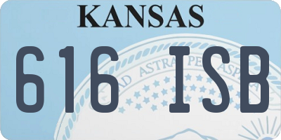 KS license plate 616ISB