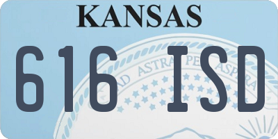 KS license plate 616ISD