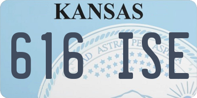KS license plate 616ISE