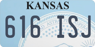 KS license plate 616ISJ