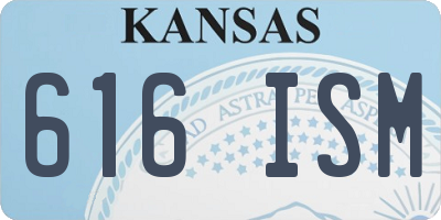 KS license plate 616ISM