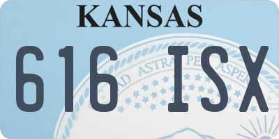KS license plate 616ISX
