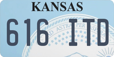 KS license plate 616ITD