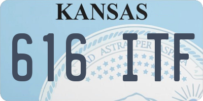 KS license plate 616ITF