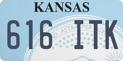 KS license plate 616ITK