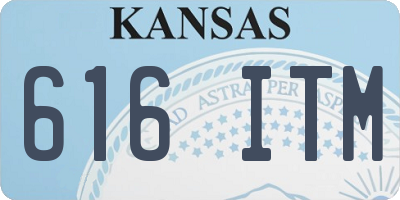 KS license plate 616ITM
