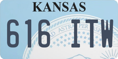 KS license plate 616ITW