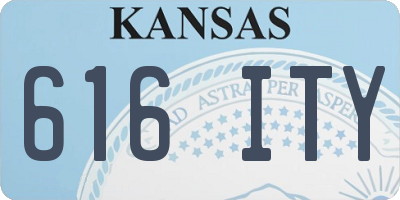 KS license plate 616ITY