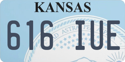 KS license plate 616IUE