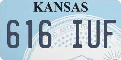 KS license plate 616IUF