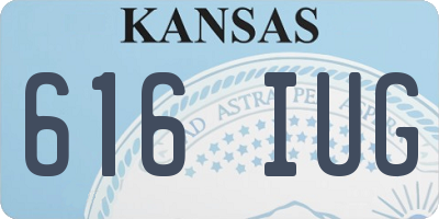 KS license plate 616IUG