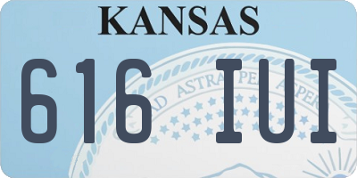 KS license plate 616IUI
