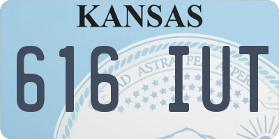 KS license plate 616IUT