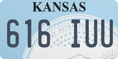KS license plate 616IUU