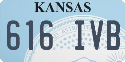 KS license plate 616IVB