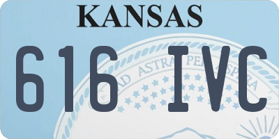 KS license plate 616IVC