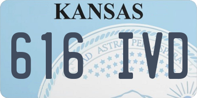 KS license plate 616IVD