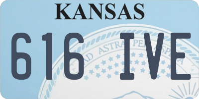 KS license plate 616IVE