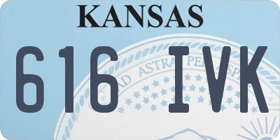 KS license plate 616IVK