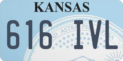 KS license plate 616IVL