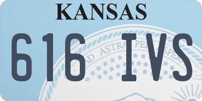 KS license plate 616IVS