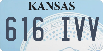 KS license plate 616IVV