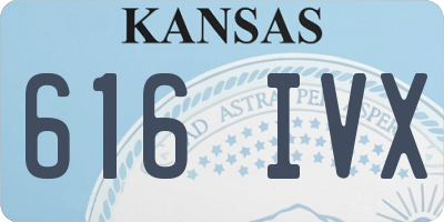 KS license plate 616IVX
