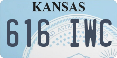 KS license plate 616IWC