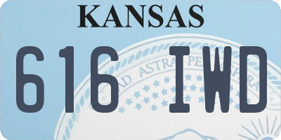 KS license plate 616IWD