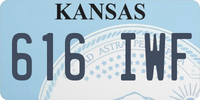 KS license plate 616IWF