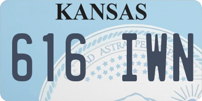 KS license plate 616IWN