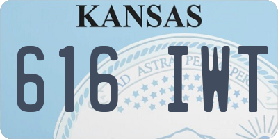 KS license plate 616IWT