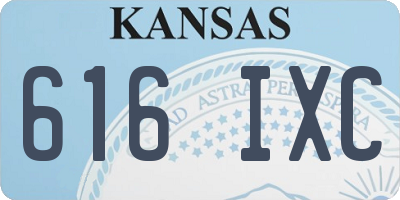 KS license plate 616IXC