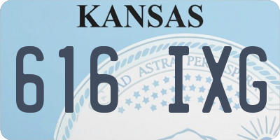 KS license plate 616IXG