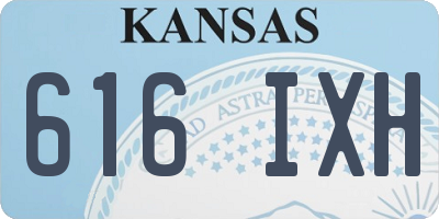 KS license plate 616IXH