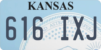 KS license plate 616IXJ
