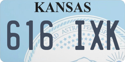 KS license plate 616IXK