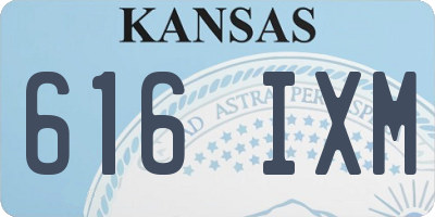 KS license plate 616IXM