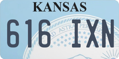 KS license plate 616IXN