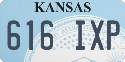 KS license plate 616IXP