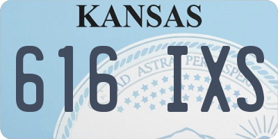 KS license plate 616IXS