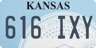 KS license plate 616IXY