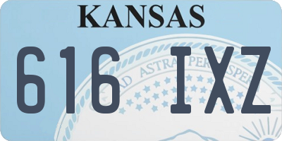 KS license plate 616IXZ