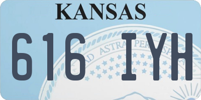 KS license plate 616IYH