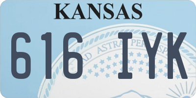 KS license plate 616IYK
